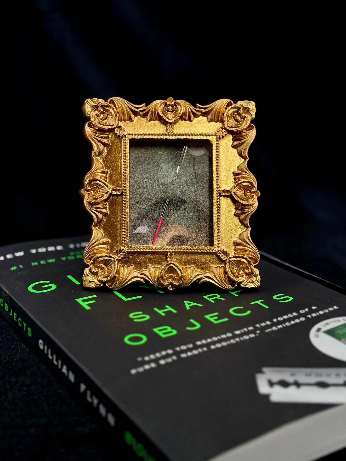 Sharp Objects box styled with keepsake